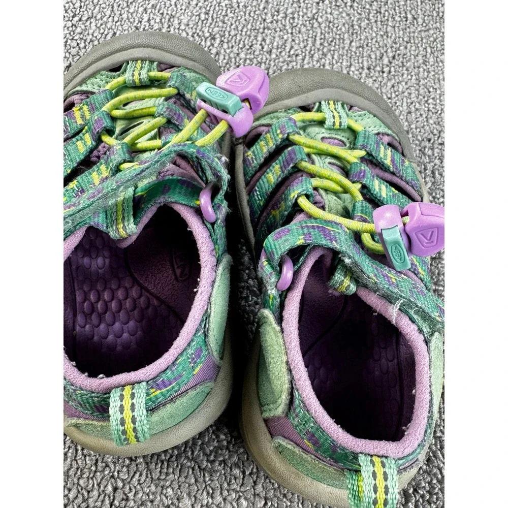 Keen Kids Newport H2 Sandal 8 Toddler Green Purple Dinosaur Print Sport Outdoors